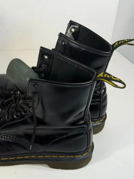 DR MARTENS Black leather military type boots M-8 /L -9 - Picture 7 of 11